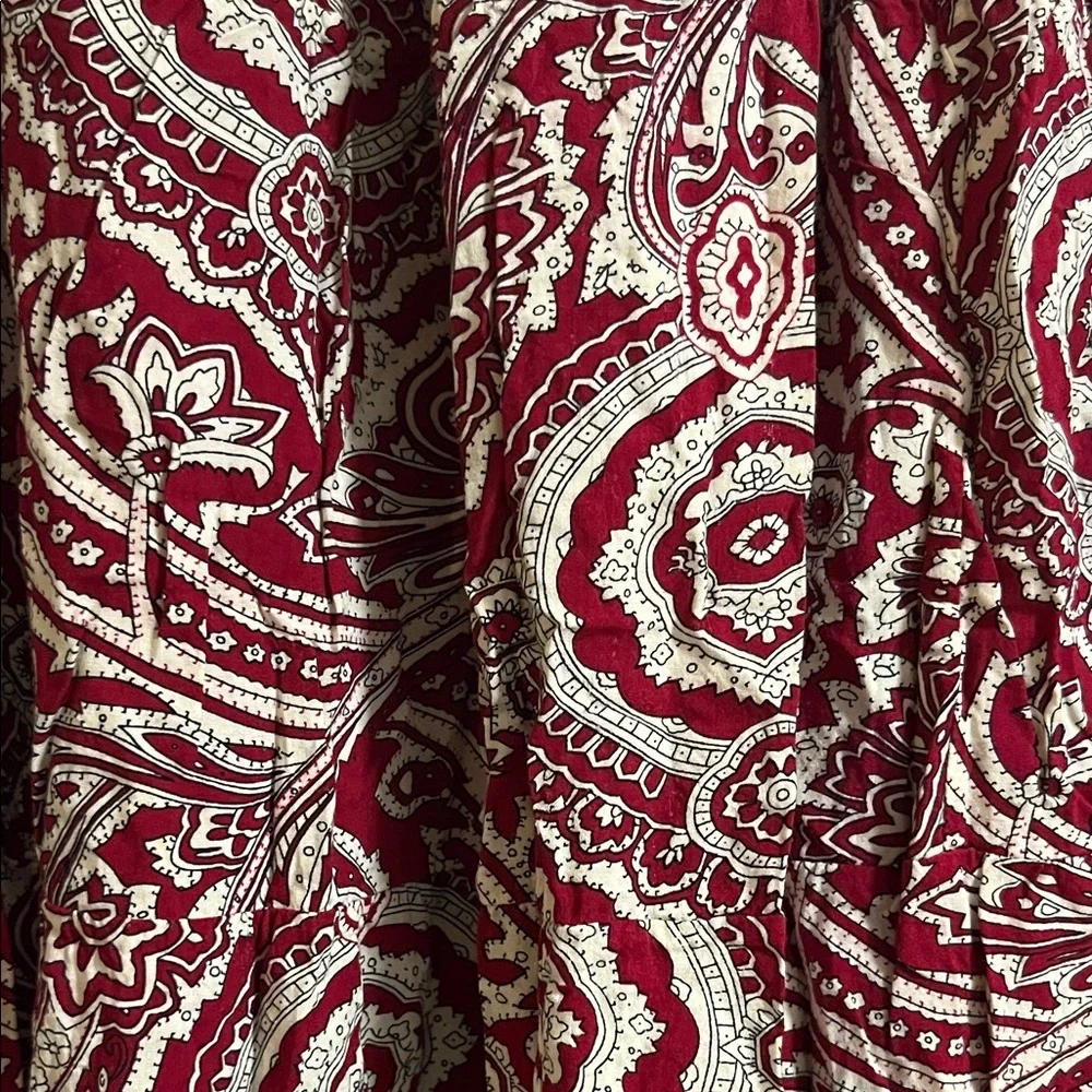 TOP Moda Burgundy and White Paisley Maxi Skirt - Picture 5 of 5